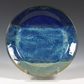 Green Tea SW108 over Blue Surf SW100 Stoneware Combination Green Tea SW108 over Blue Surf SW100 Stoneware Combination